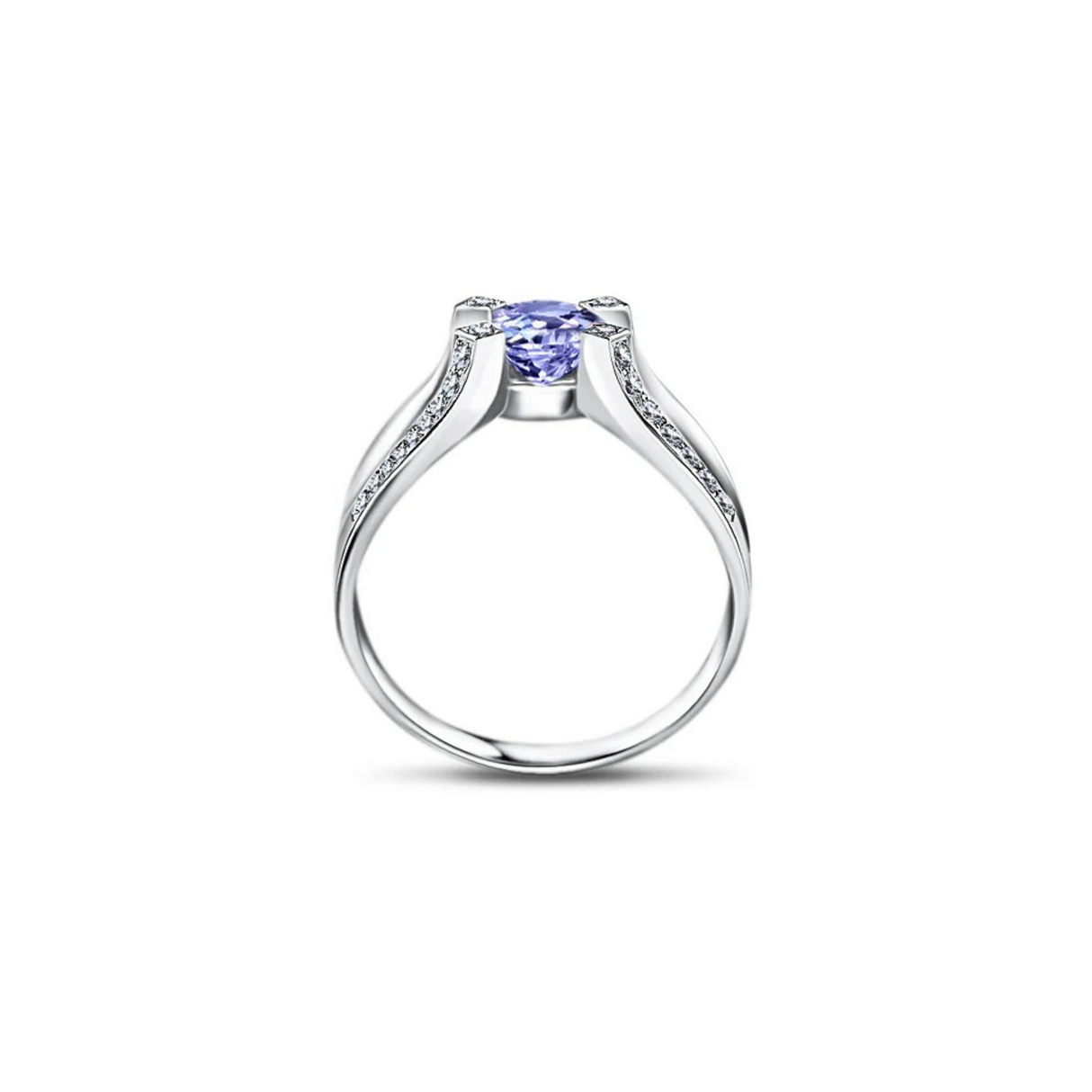 Lazurowe Niebo - Pierścionek z Tanzanitem