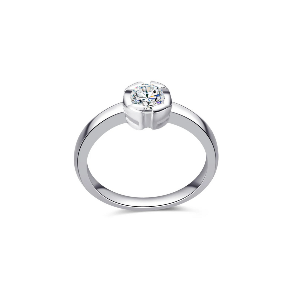 Złoty pierścionek zaręczynowy z diamentem 0,3ct