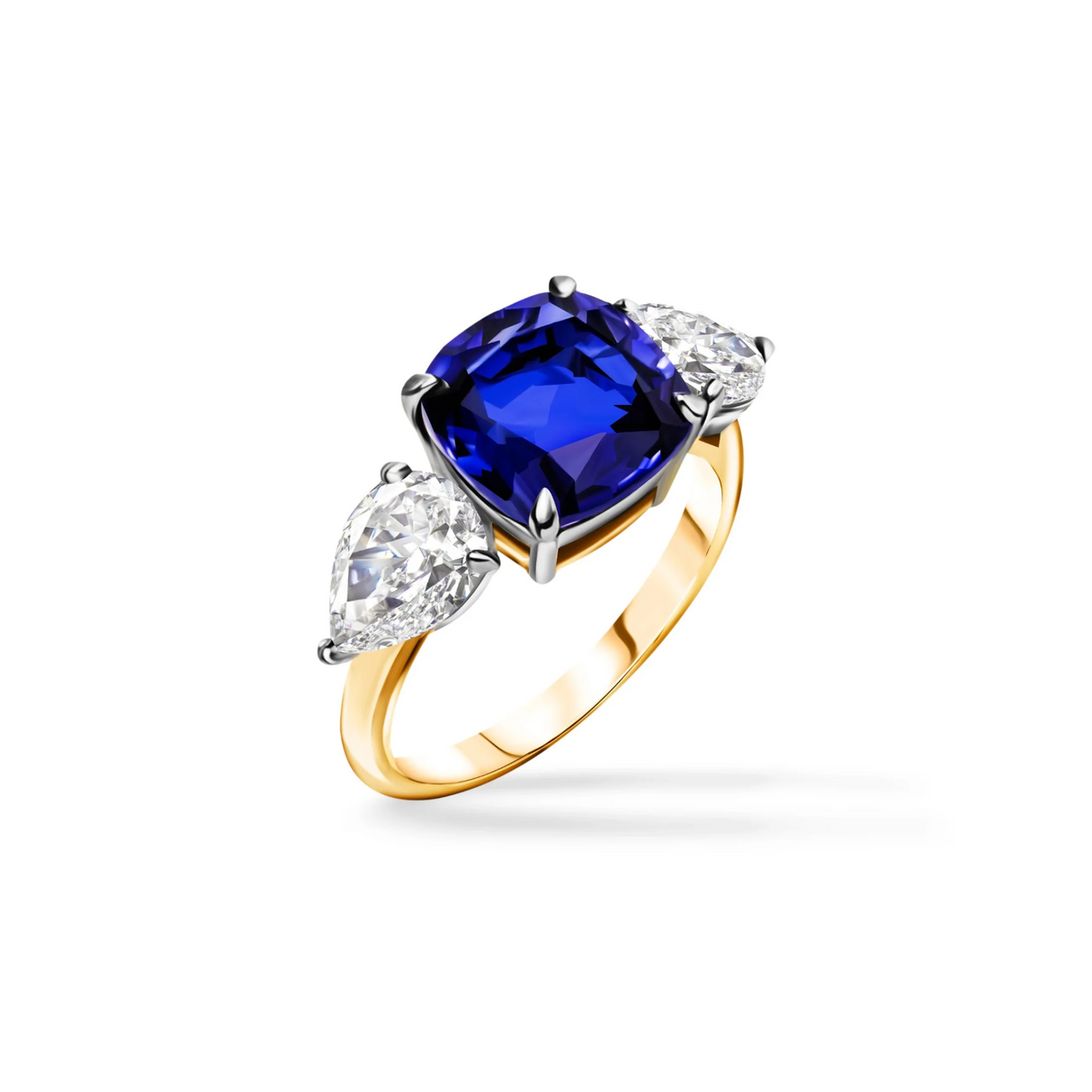 Blue Majesty – Pierścionek z Szafirem i Diamentami