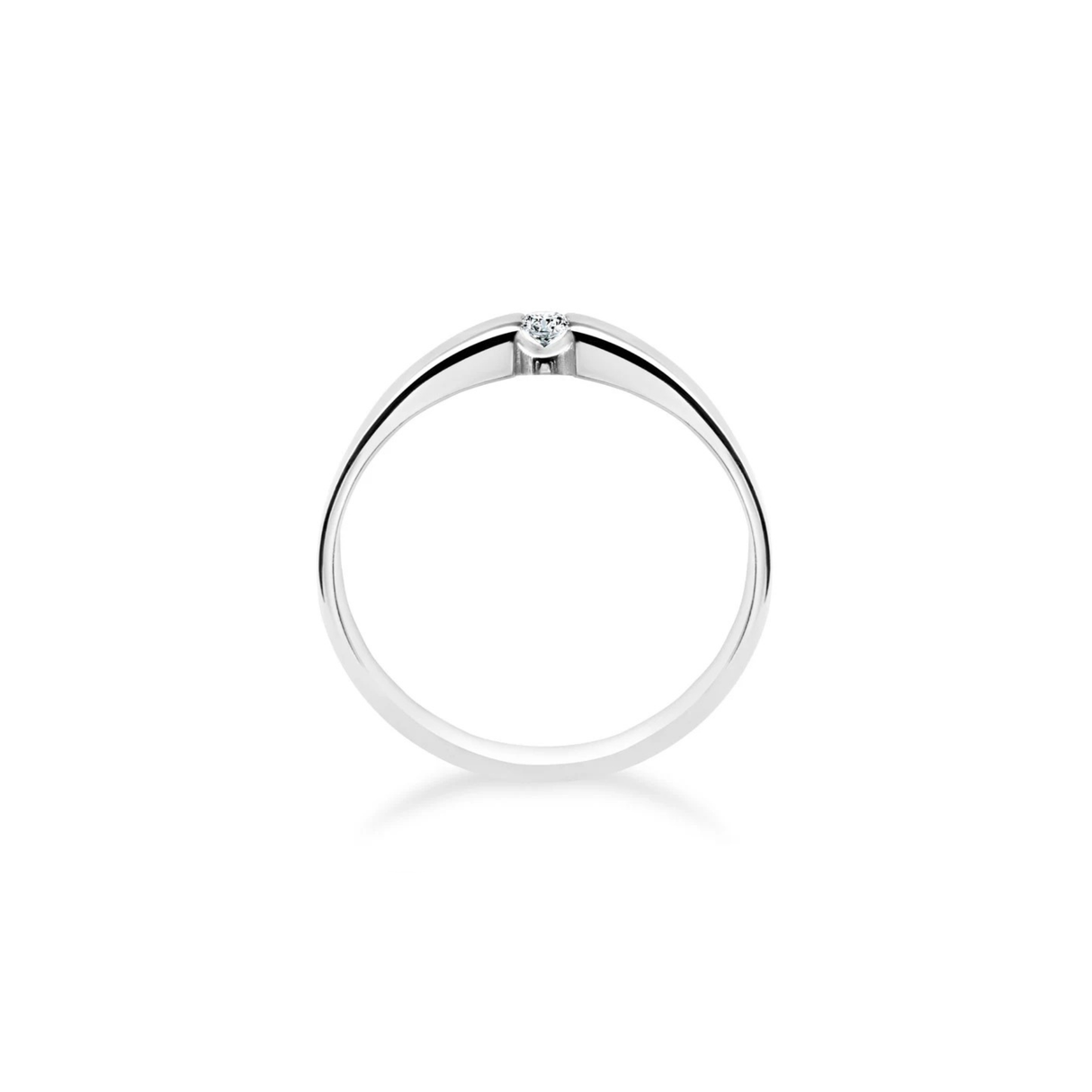 Monaco - pierścionek z diamentem 0,08 ct