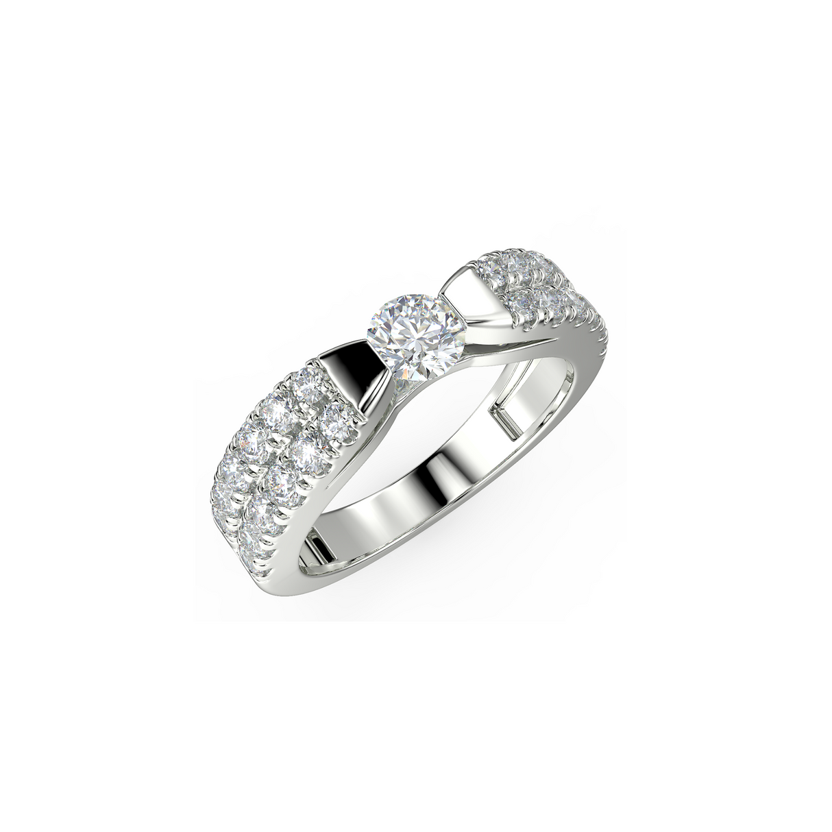 Pierścionek zaręczynowy z diamentami 1,05 ctw