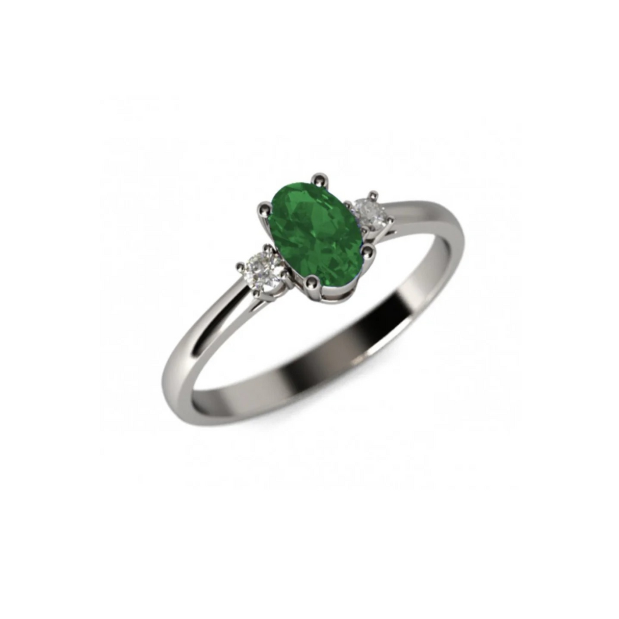 Szmaragdowy sen - połączenie szmaragdu i brylantów 0,08 ct