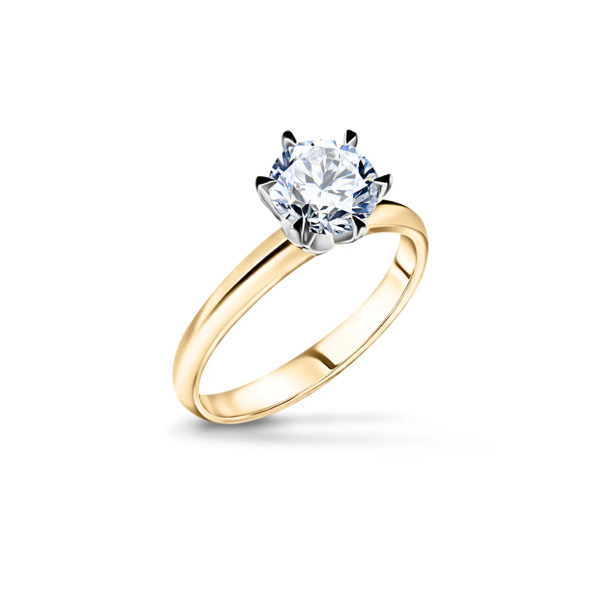 Noble Chic - pierścionek z żółtego złota diamentem 1ct