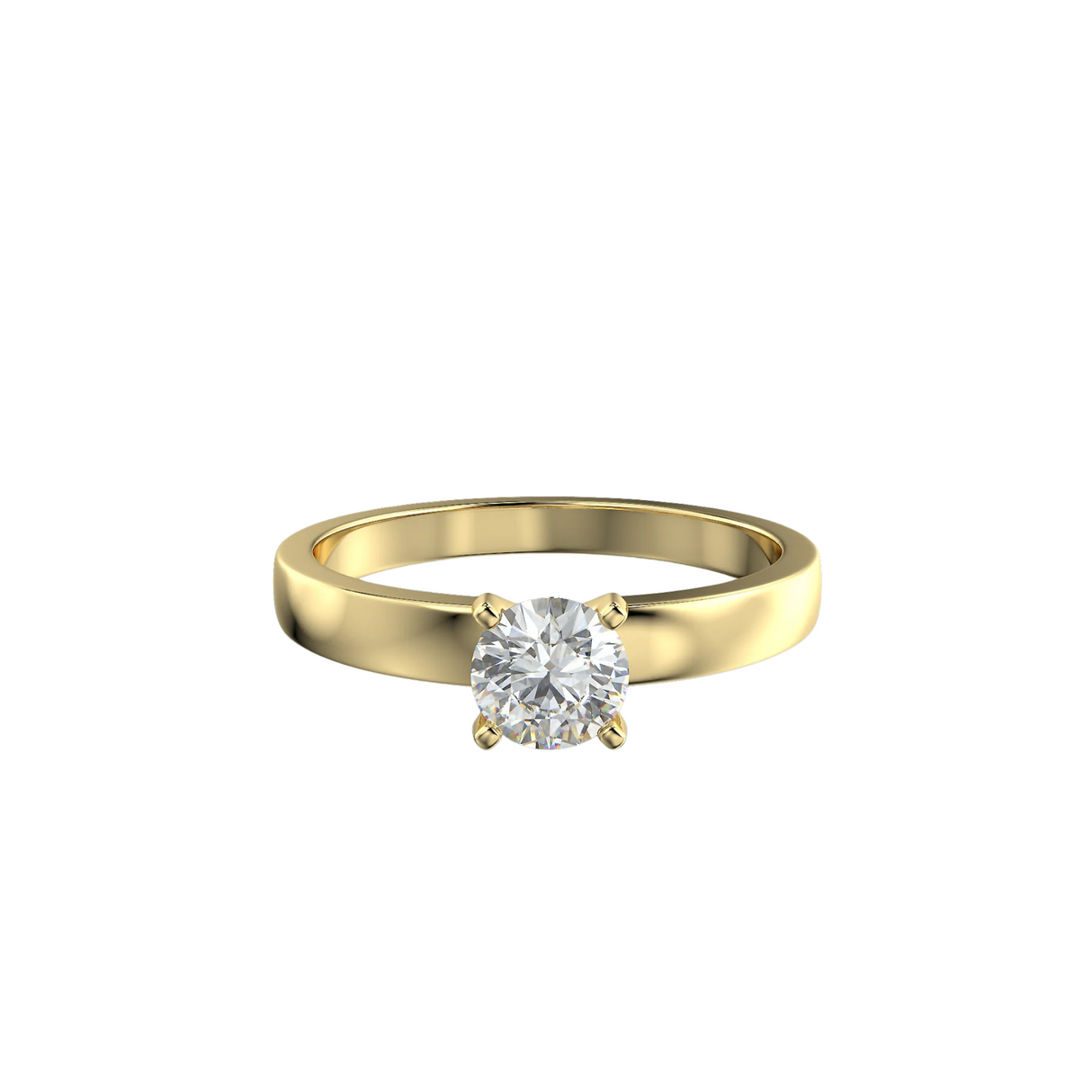 Minimalistyczny pierścionek z diamentem 0,40 ct