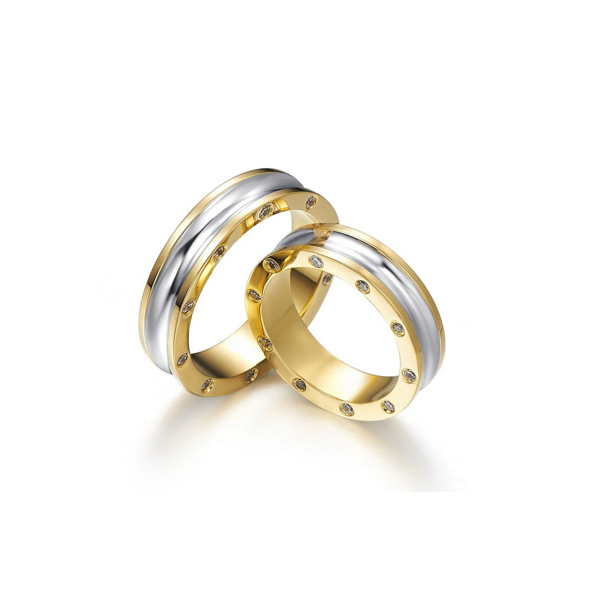 Kunsztownie z połączenie białego i żółtego złota