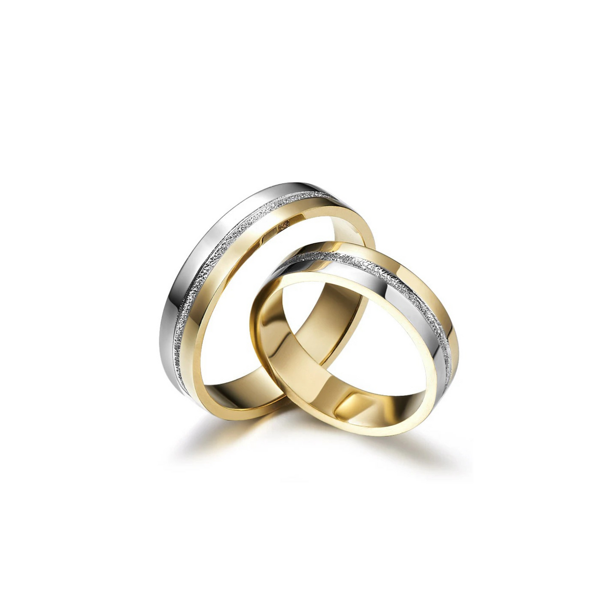 Obrączki ślubne z biało-żółtego złota