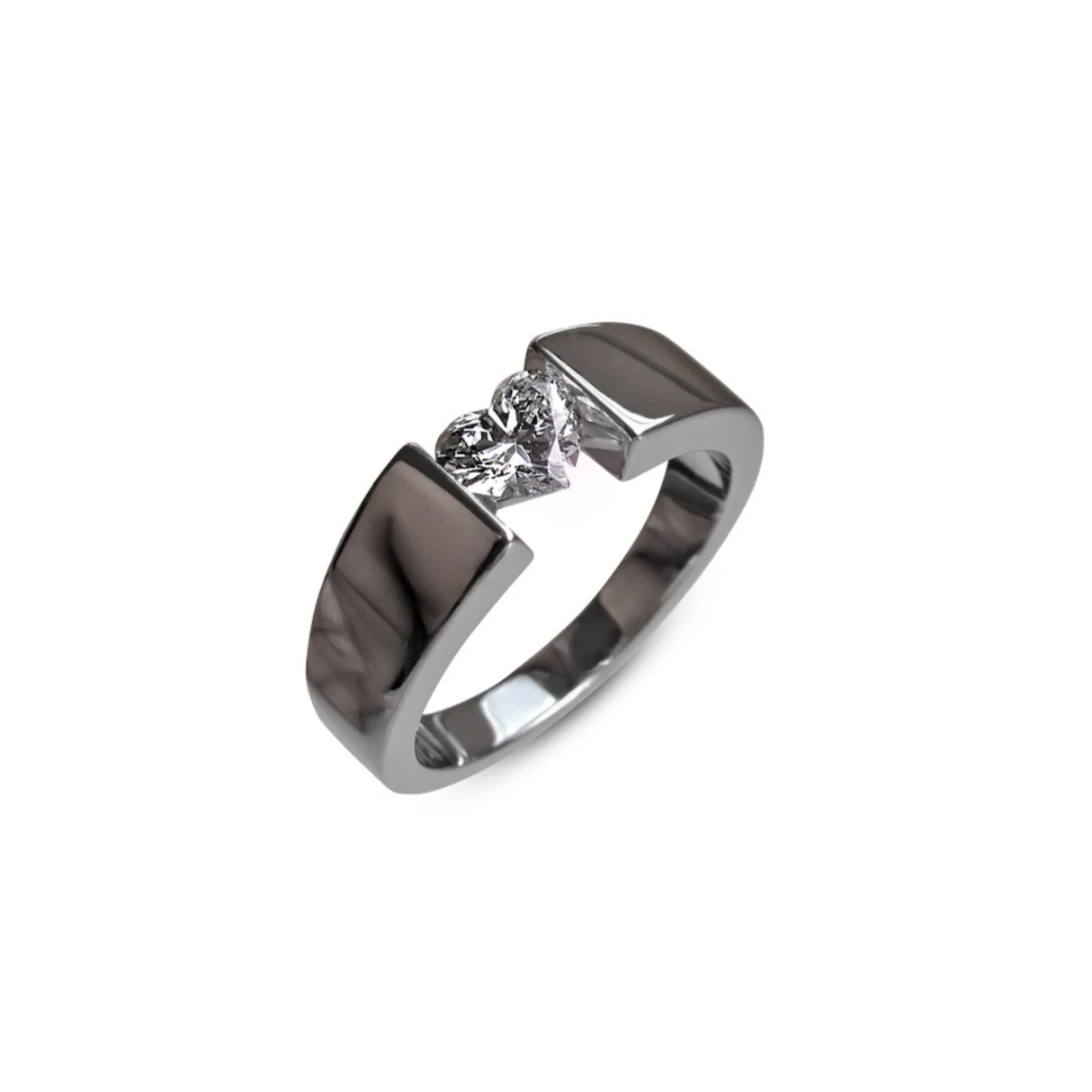 Pierścionek z diamentem 0,25 ct o szlifie serca