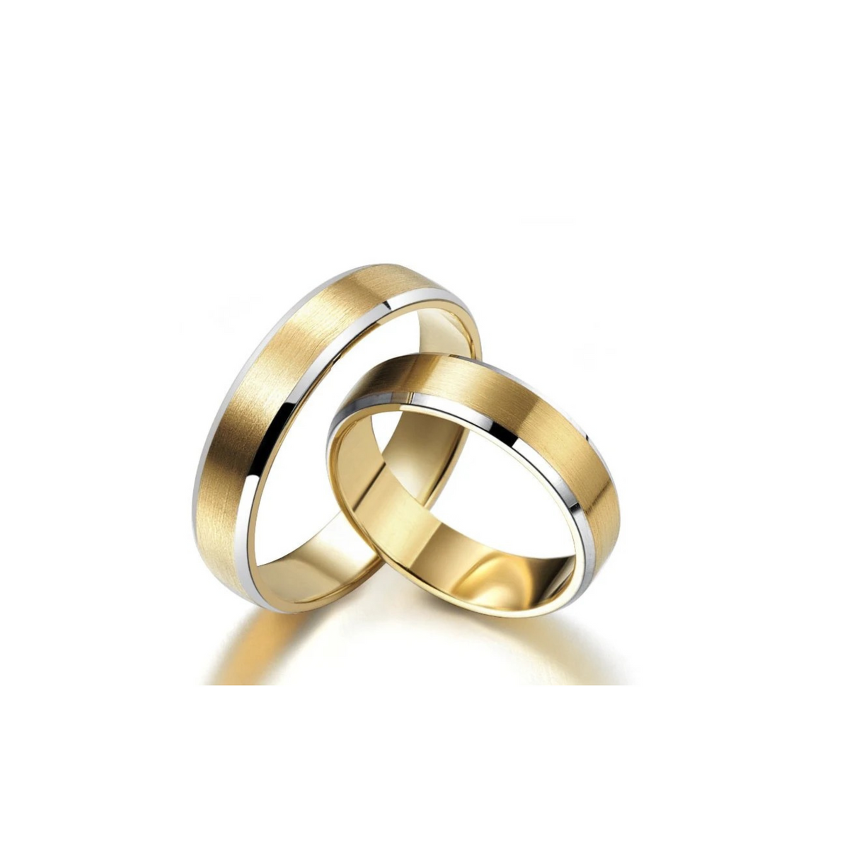 Piękne obrączki z żółtego złota z białym akcentem