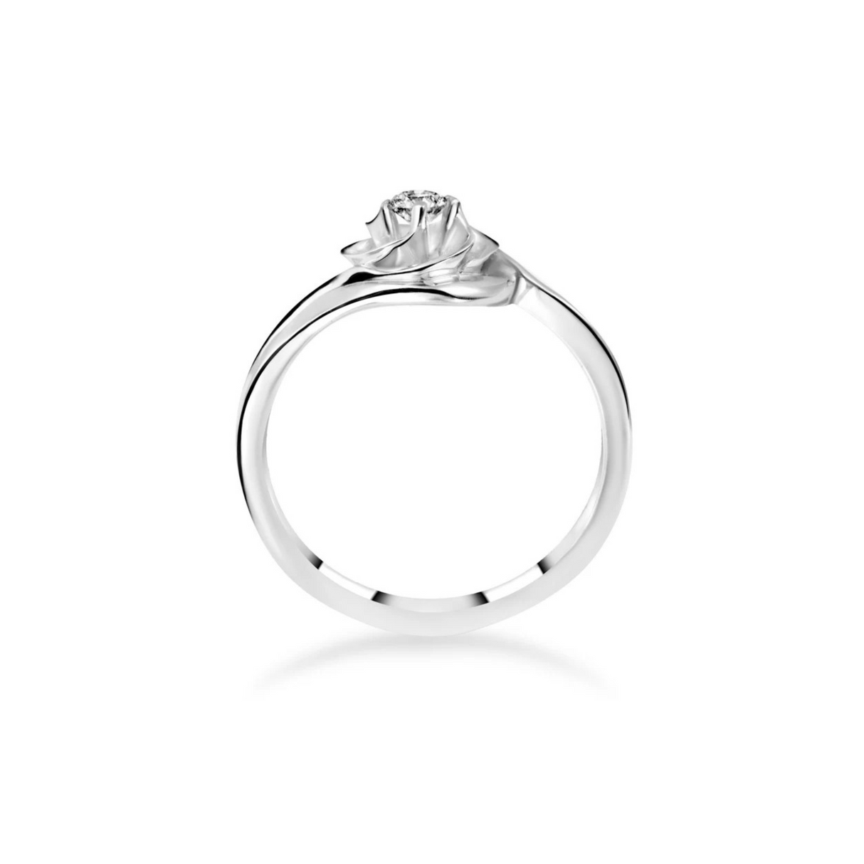 Diamentowa Róża - pierścionek z diamentem 0,10ct