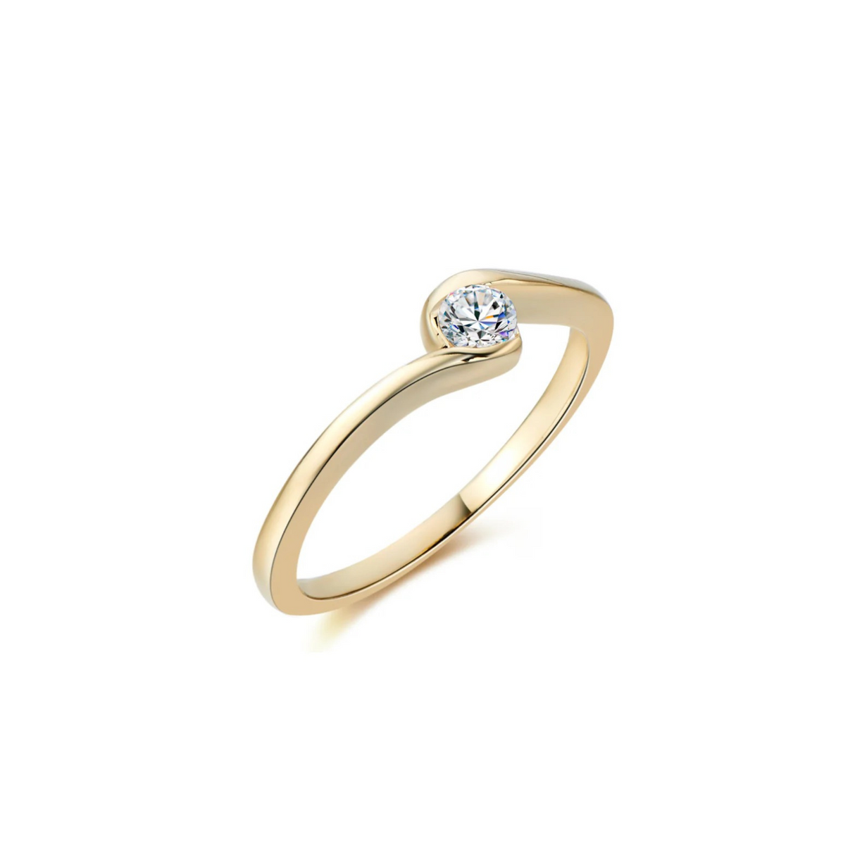 Pierścionek zaręczynowy z diamentem 0,15ct