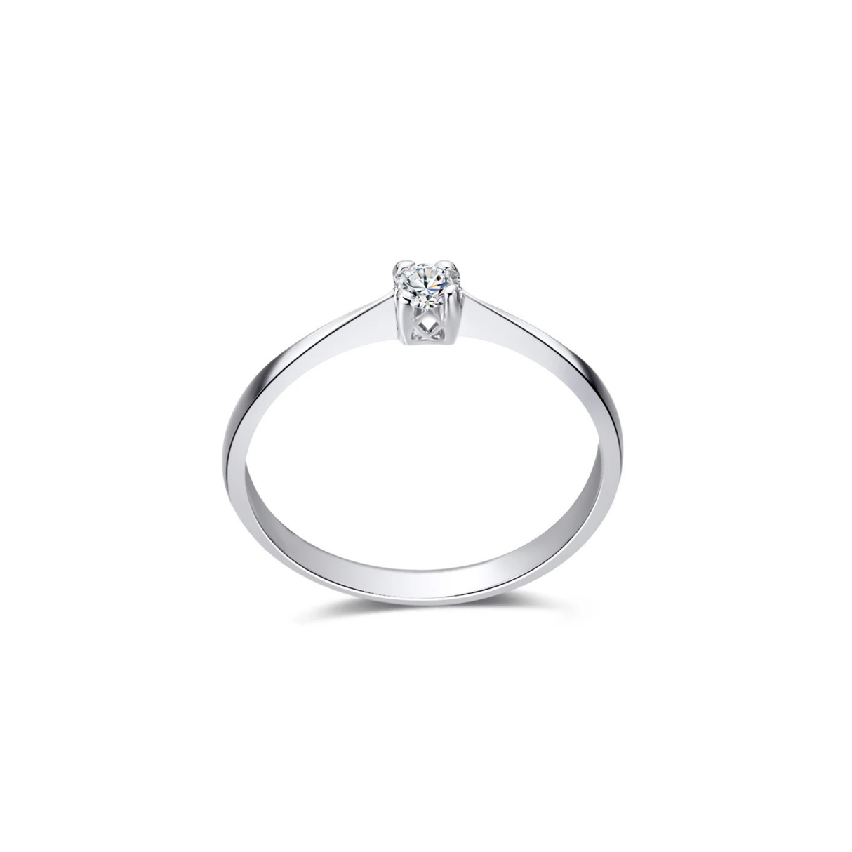 Pierścionek zaręczynowy z diamentem 0,1 ct