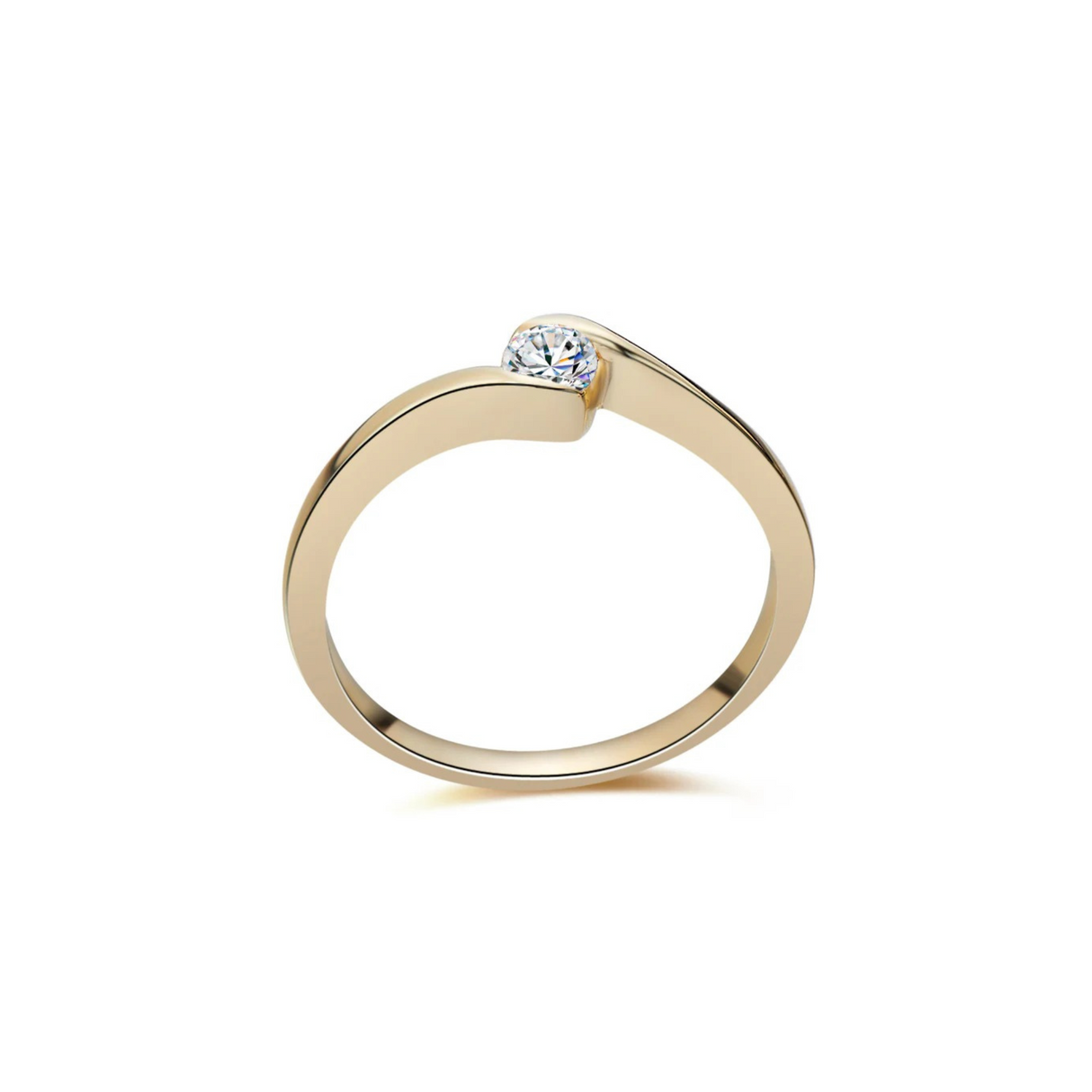 Pierścionek zaręczynowy z diamentem 0,15ct