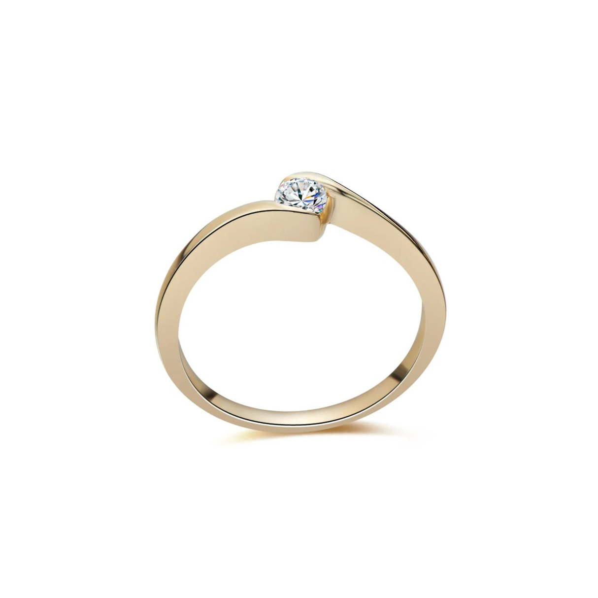 Pierścionek zaręczynowy z diamentem 0,15ct