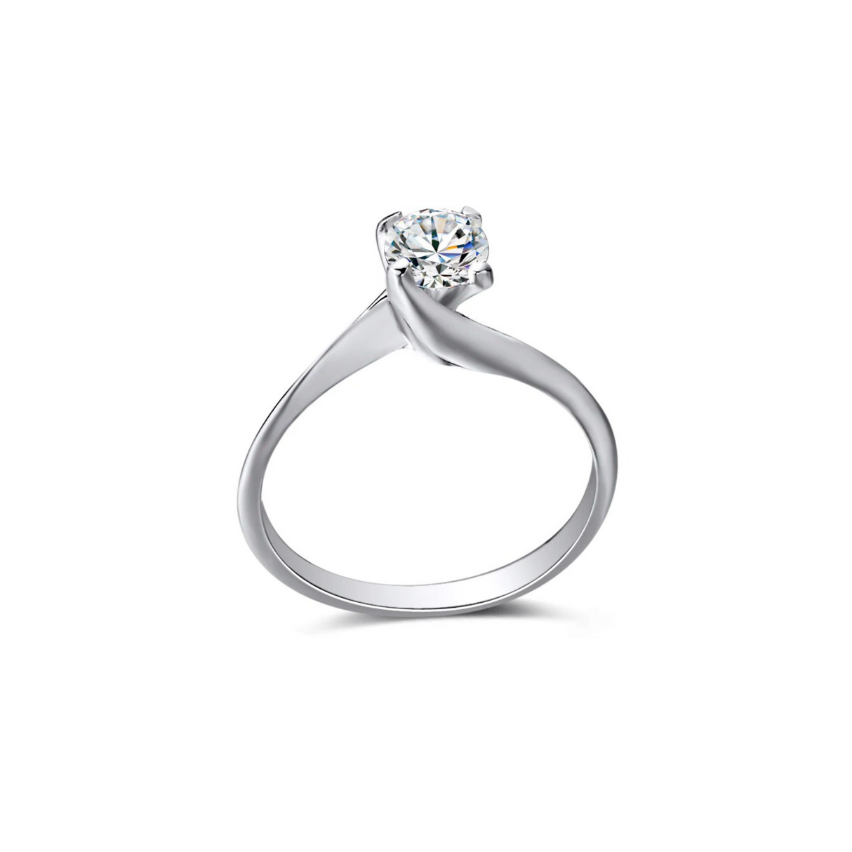 Złoty pierścionek zaręczynowy z diamentem 0,45ct