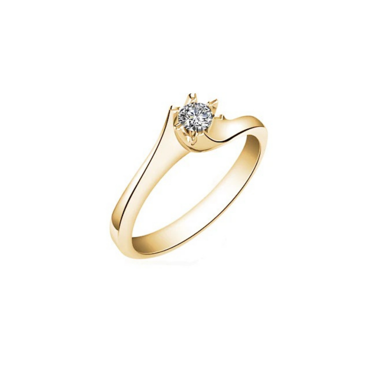 Muśnięcie Fali – pierścionek zaręczynowy z diamentem