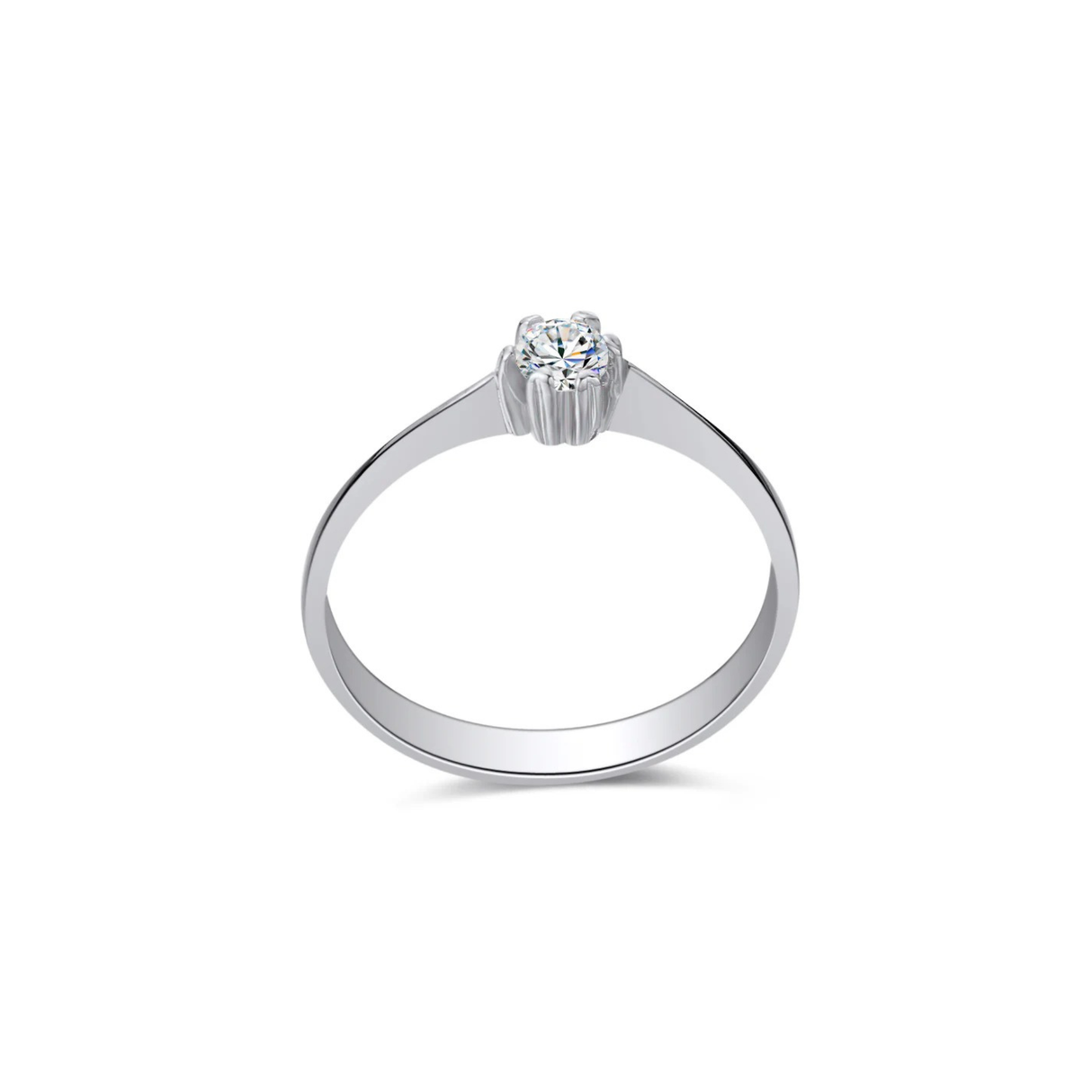 Złoty pierścionek zaręczynowy z diamentem 0,15ct
