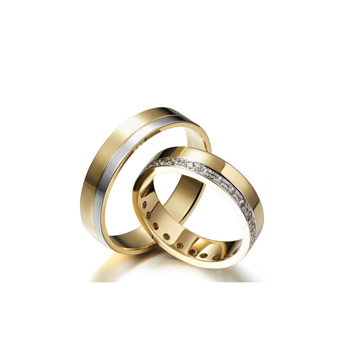 Wykwintne obrączki - białe i żółte złoto