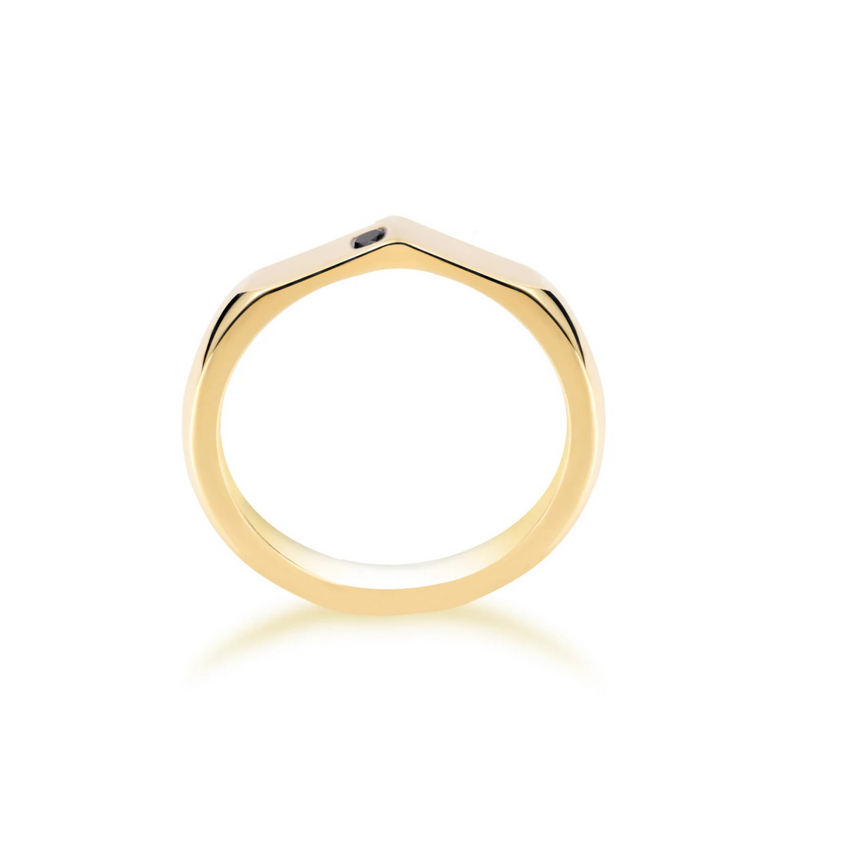 Amber Night - pierścionek z czarnym diamentem