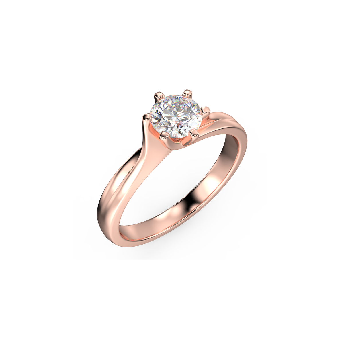 Athena pierścionek z różowego złota z diamentem 0,50 ct