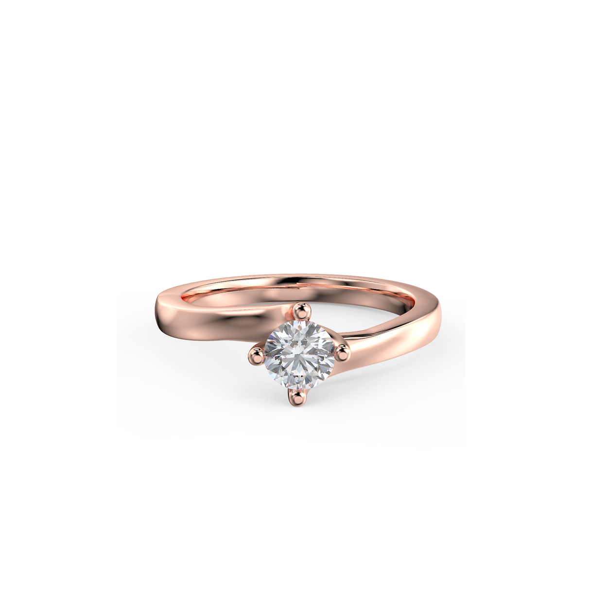 Pierścionek zaręczynowy Twist z diamentem 0,40 ct