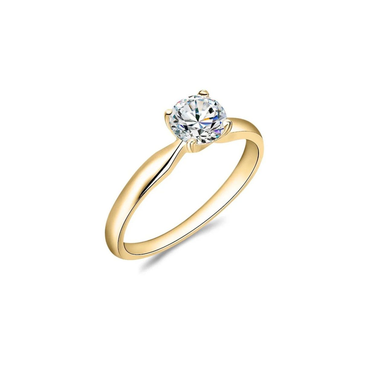 Złoty pierścionek zaręczynowy z diamentem 0,40ct