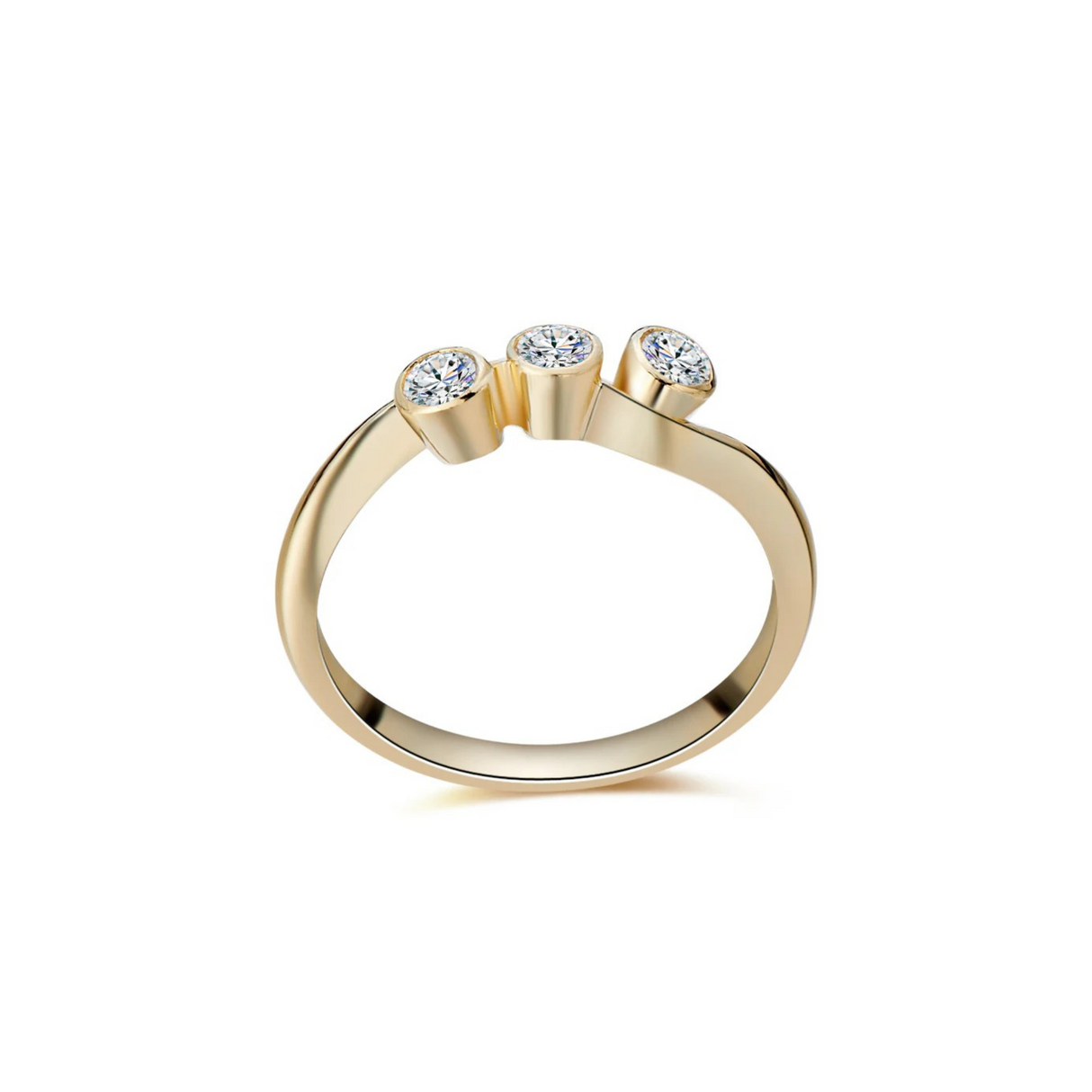 Złoty pierścionek zaręczynowy z diamentem 0,30 ct