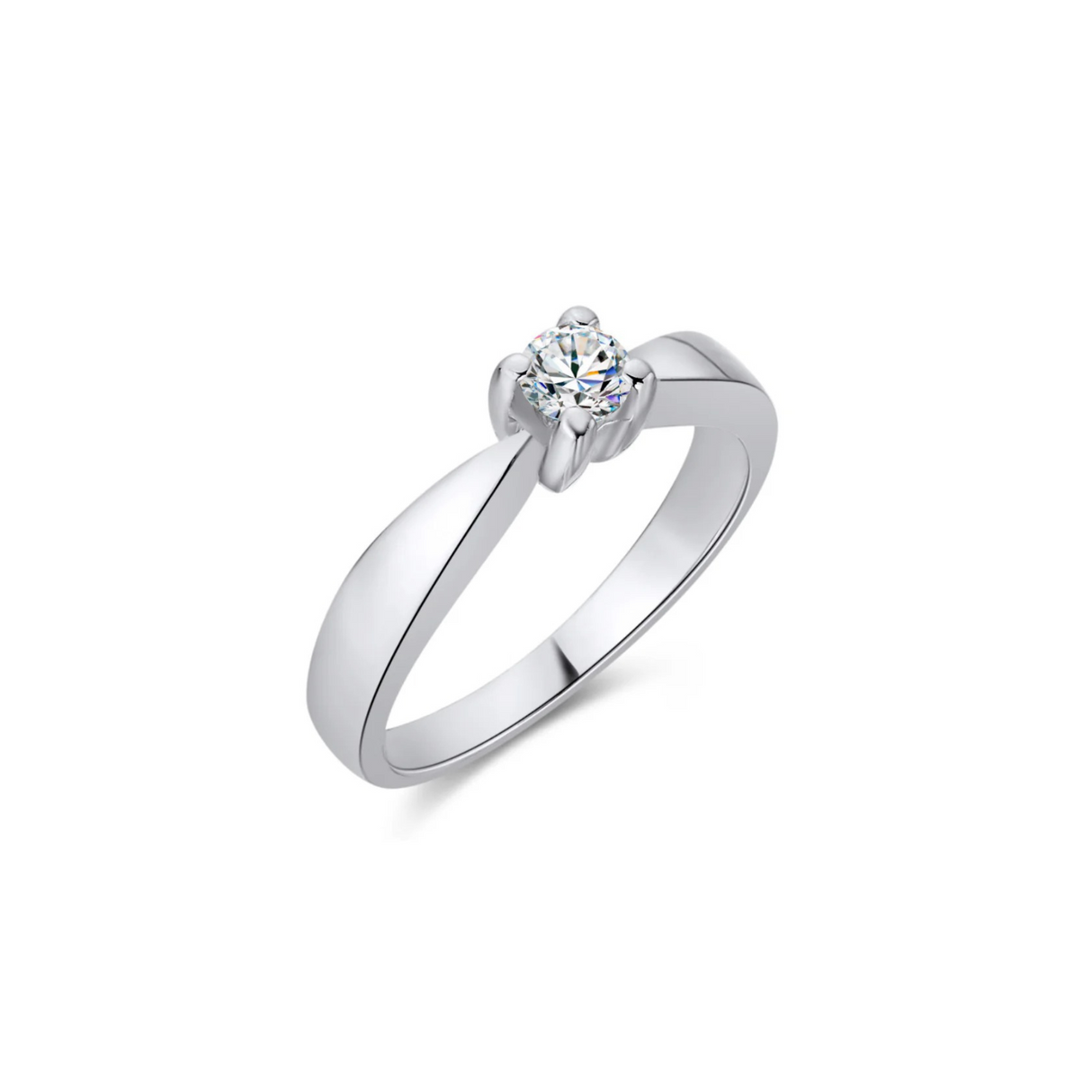 Złoty pierścionek zaręczynowy z diamentem 0,20 ct