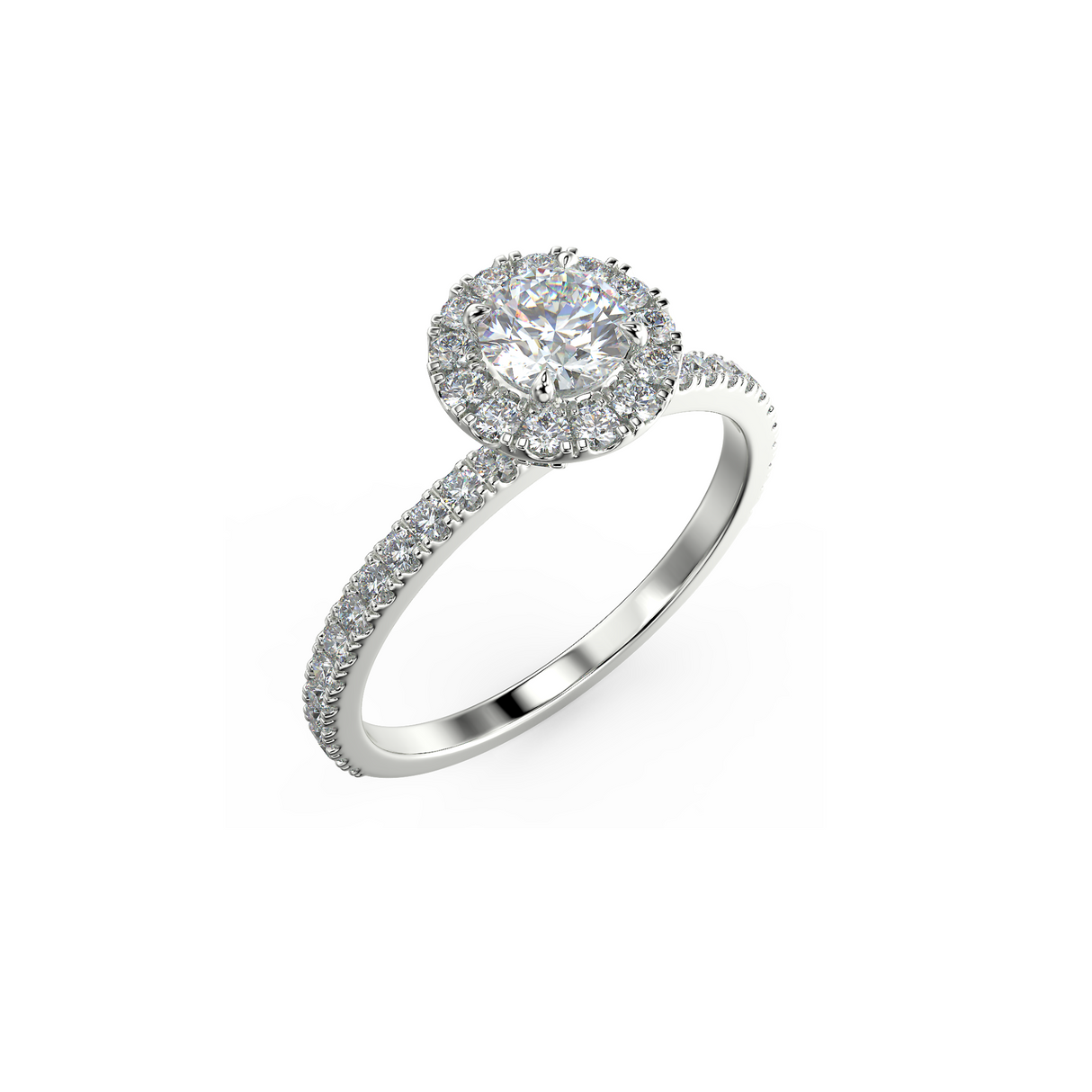 Aurora Glow - pierścionek z białego złota z diamentami 0,73 ctw