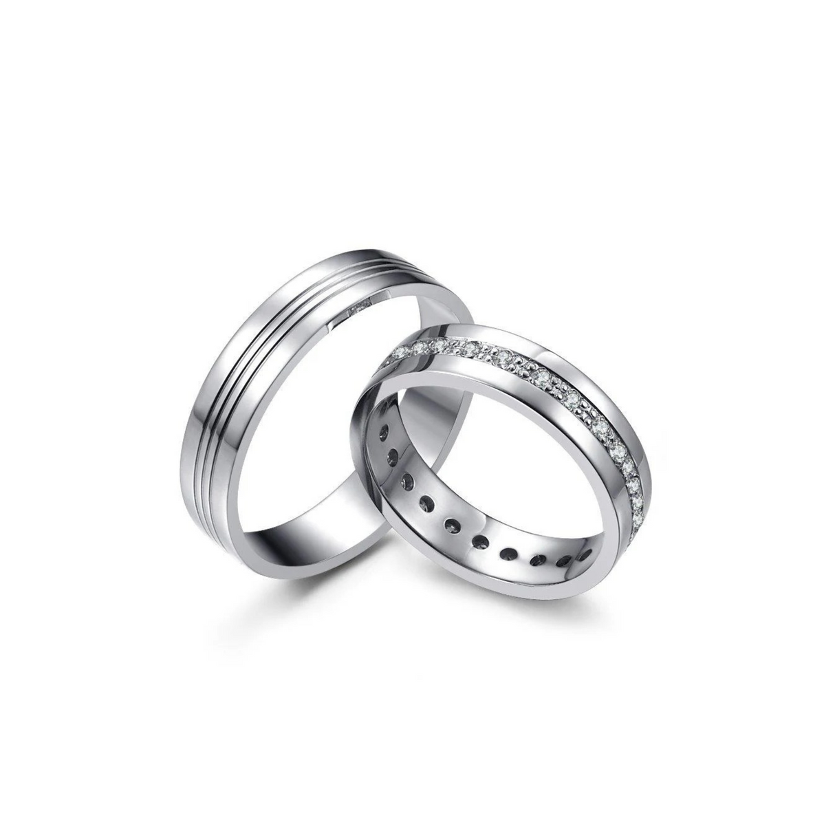 Piękne obrączki z białego złota