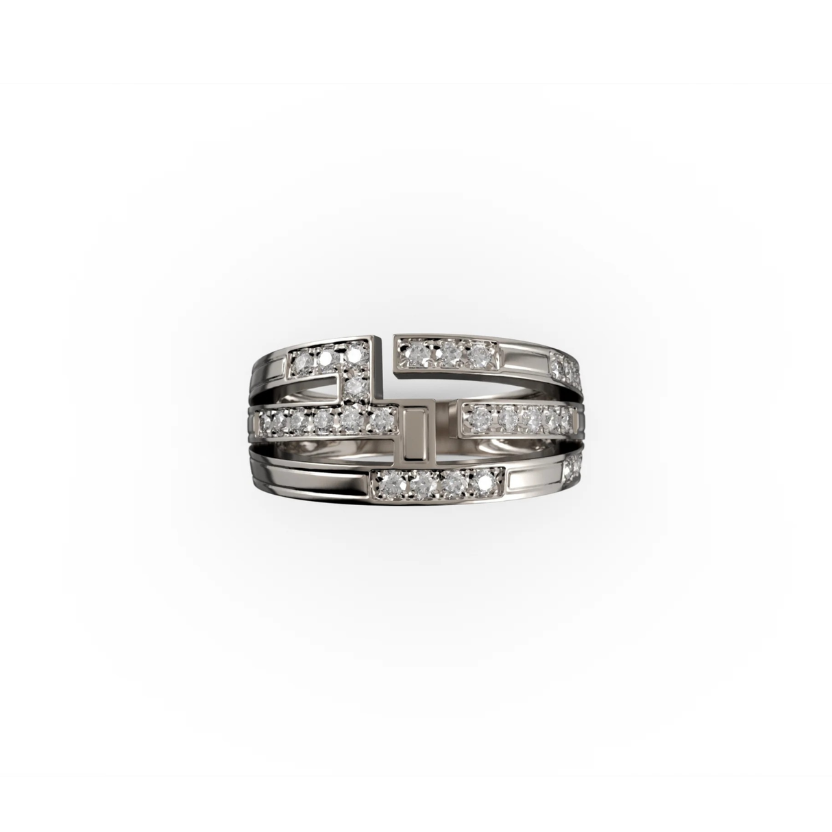 Minimalistyczna elegancja - pierścionek z diamentami o masie 0,44 ctw