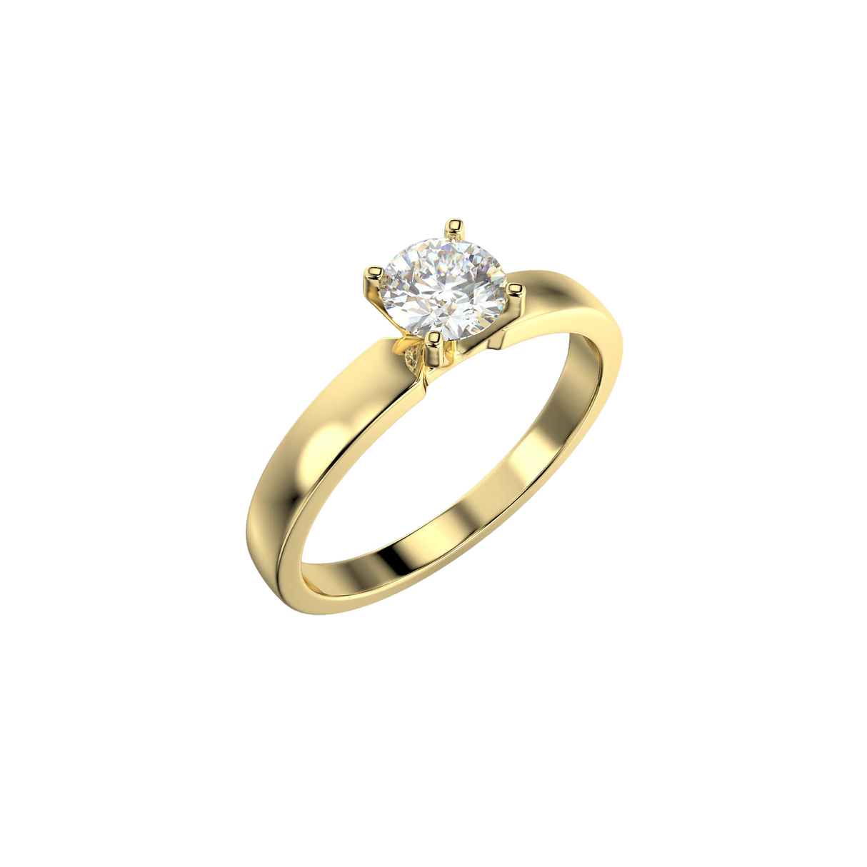 Minimalistyczny pierścionek z diamentem 0,40 ct