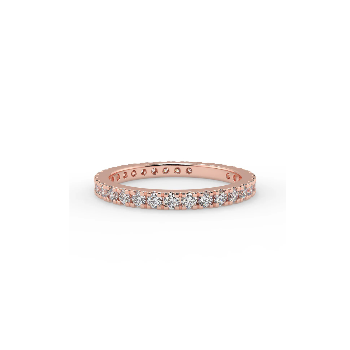 Padua Obrączka z różowego złota z diamentami o masie 0,70 ct