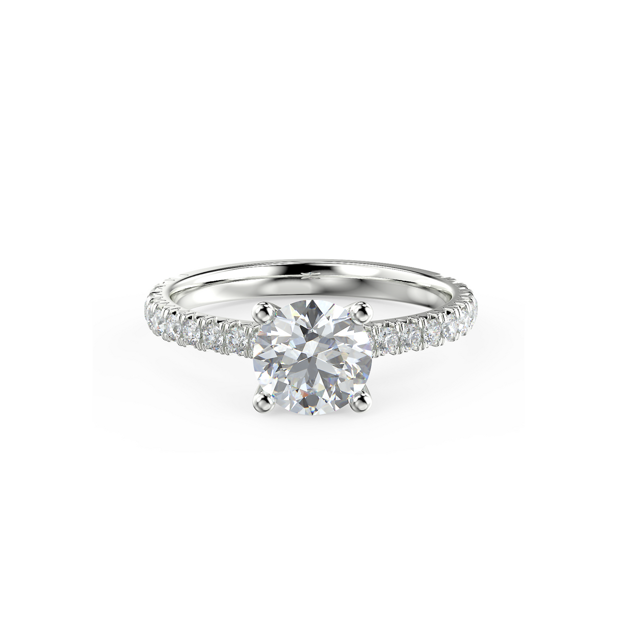 Rosé Allure - pierścionek z białego złota i diamentami 1,25 ctw