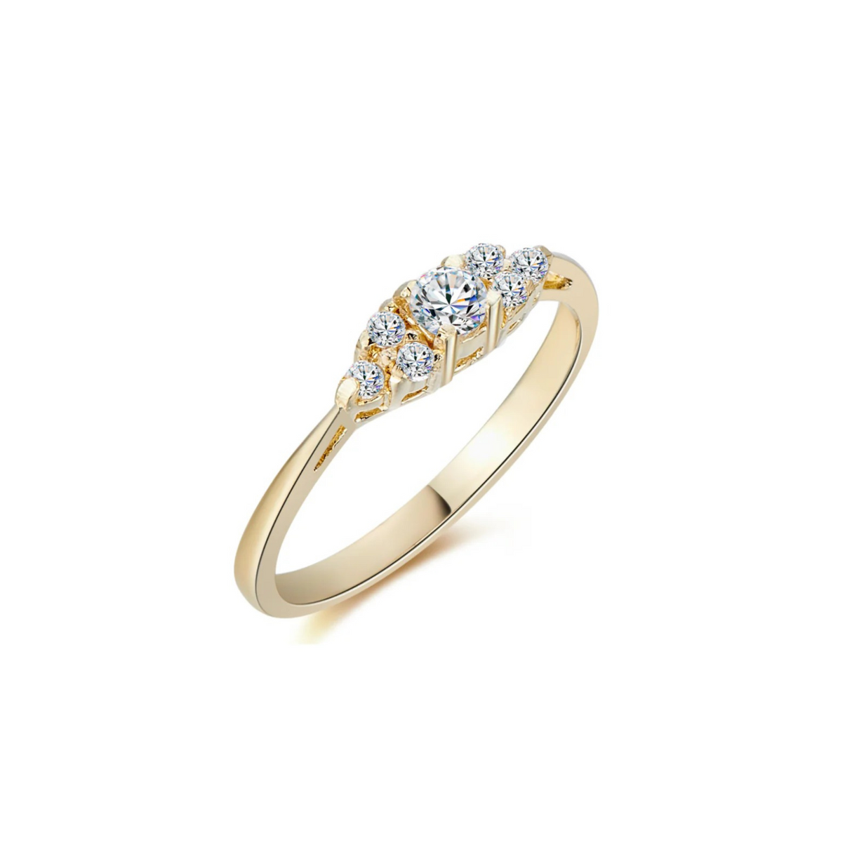 Klasyczna Elegancja - pierścionek z diamentami 0,22ctw