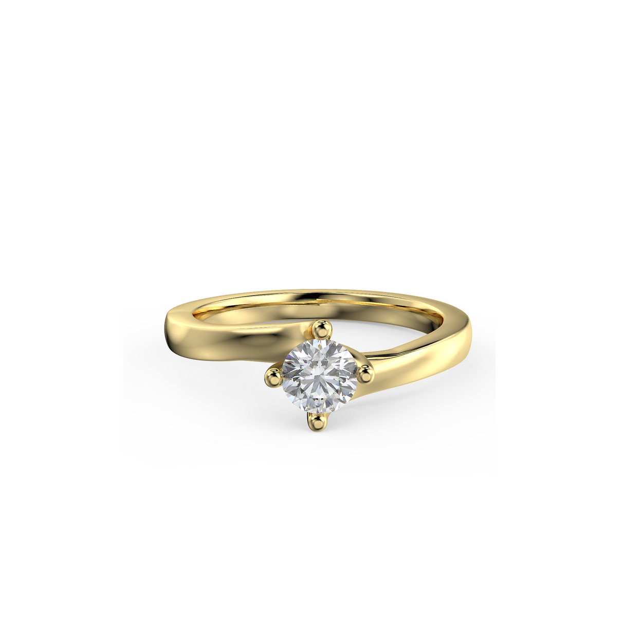 Pierścionek zaręczynowy Twist z diamentem 0,40 ct