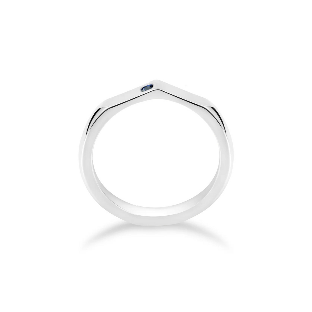 Sapphire Night - złoty pierścionek z szafirem