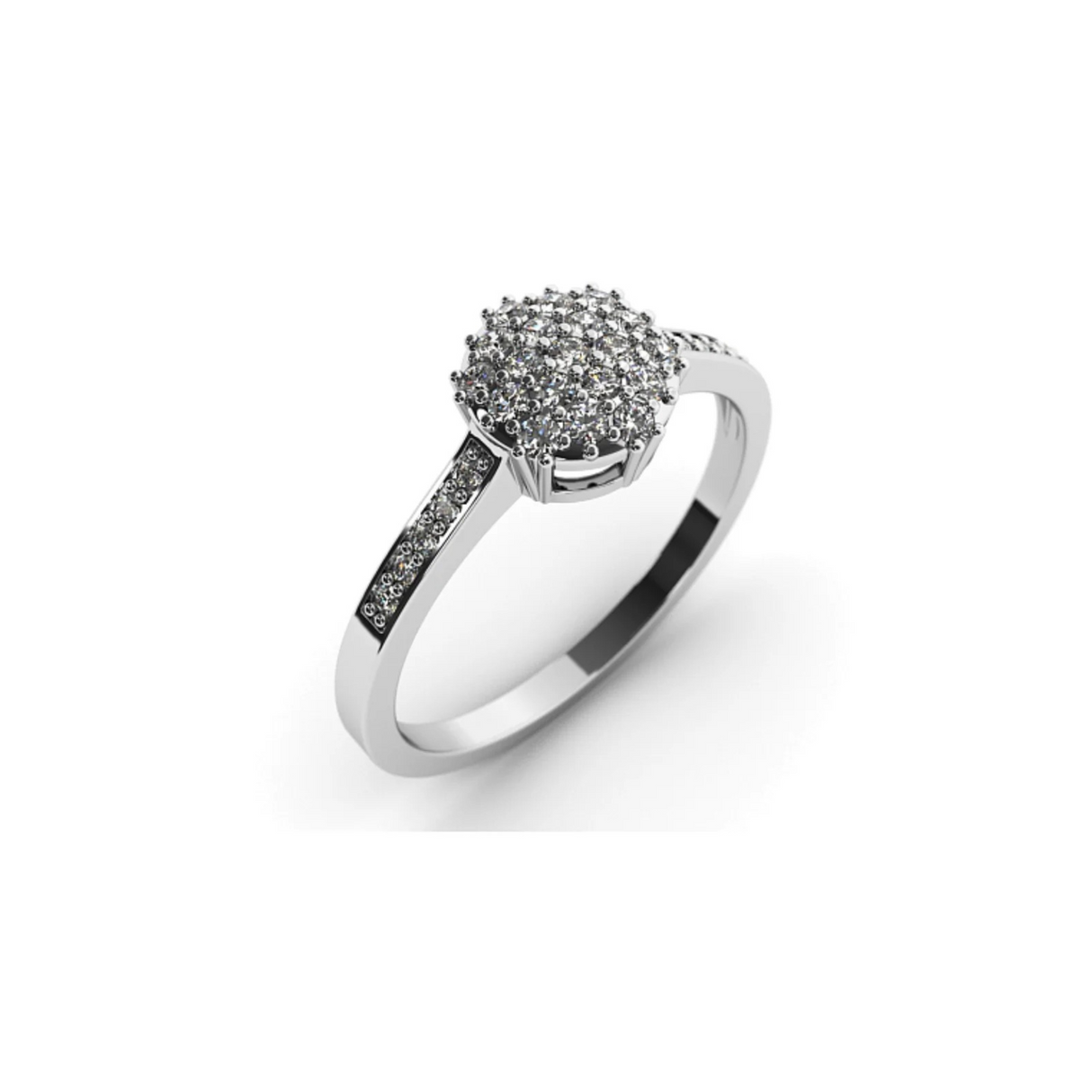 Królewska Rozeta - pierścionek z brylantami o masie 0,21 ctw