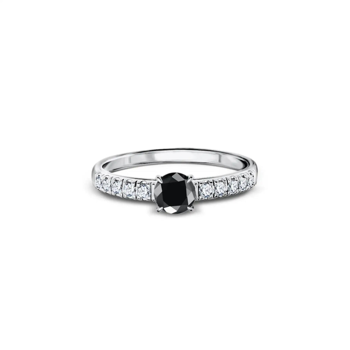 Starlit Promise - pierścionek z czarnym diamentem 0,30 ct