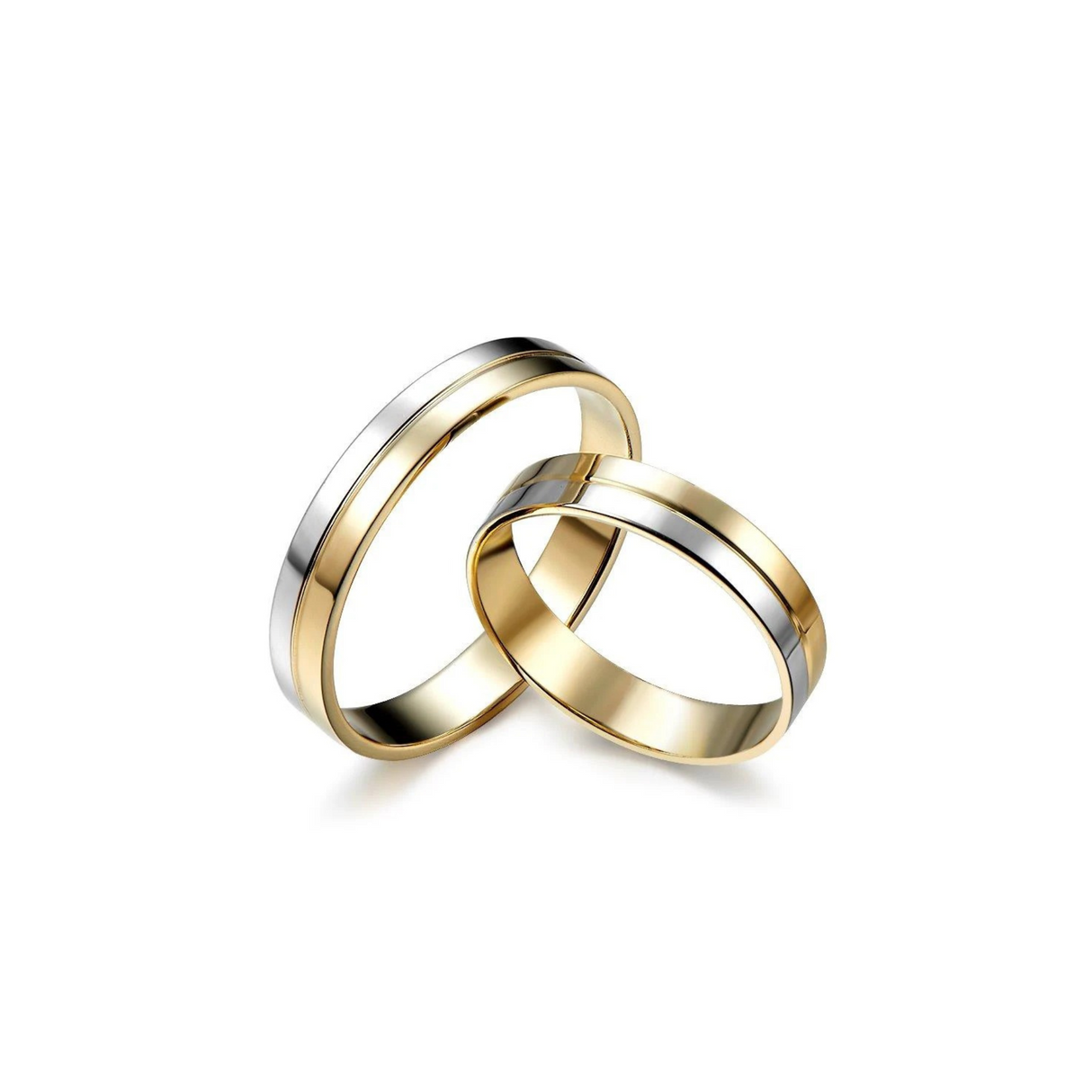 Piękne obrączki z żółtego i białego złota