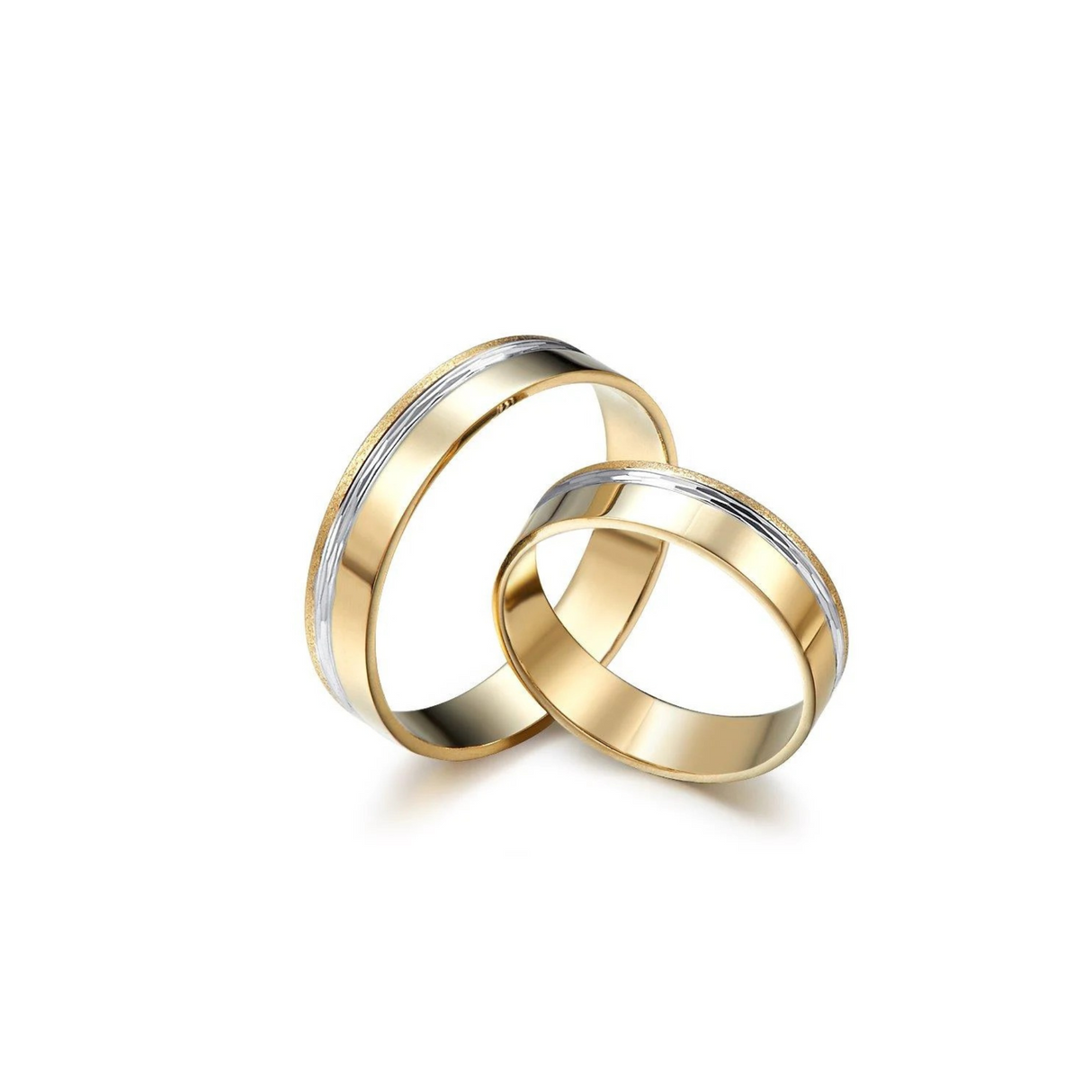 Obrączki ślubne ozdobione ciekawym wzorem