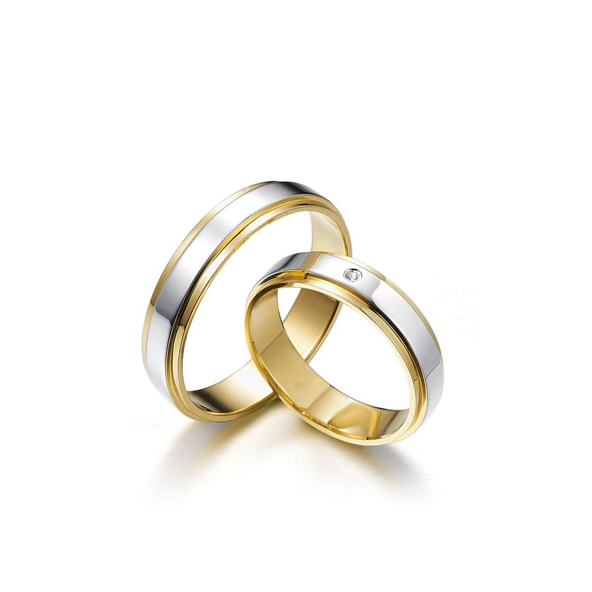 Urokliwe obrączki ze złota z diamentem