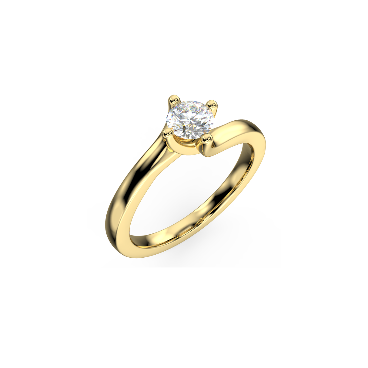 Pierścionek zaręczynowy Twist z diamentem 0,40 ct