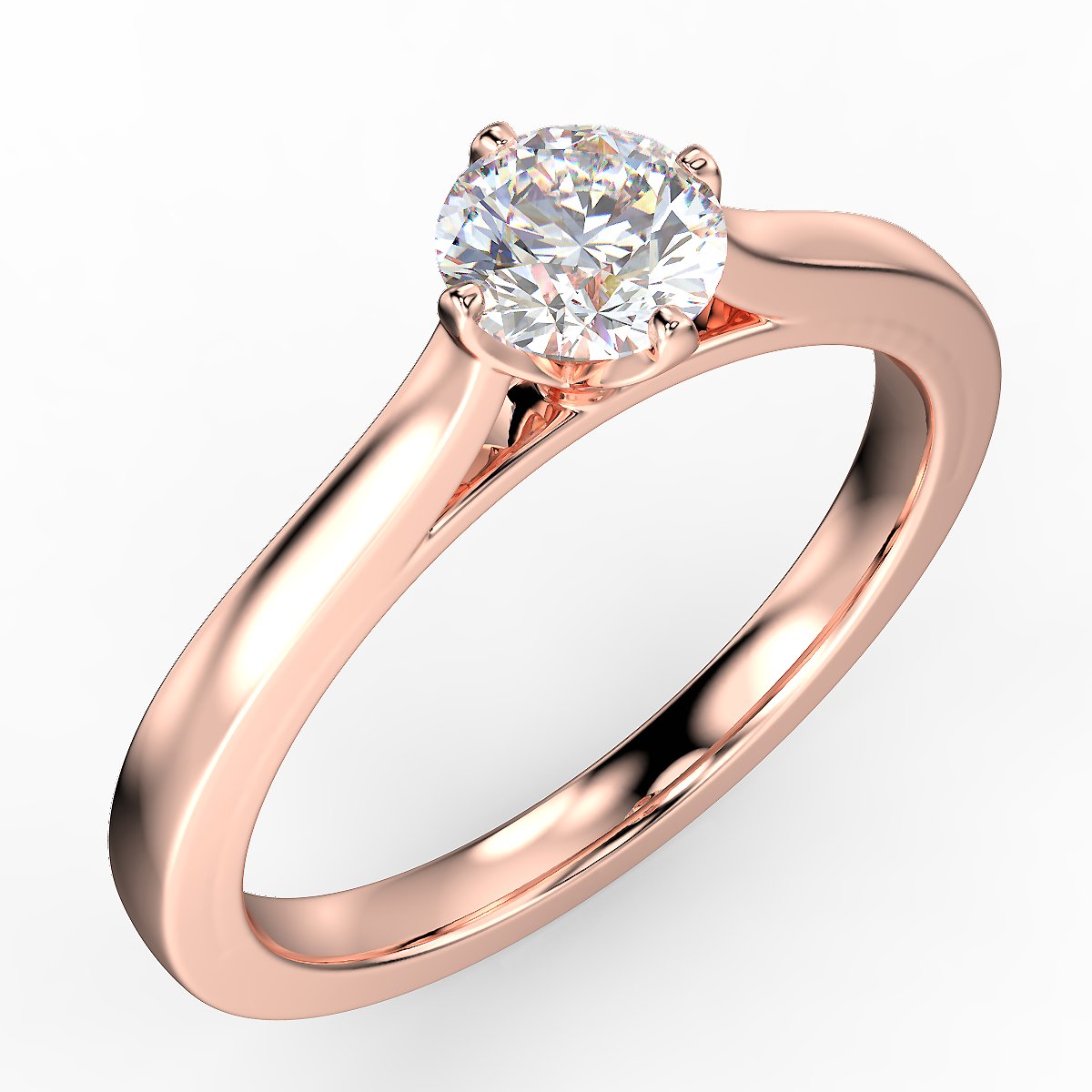 Pierścionek zaręczynowy z diamentem 0,45 ct
