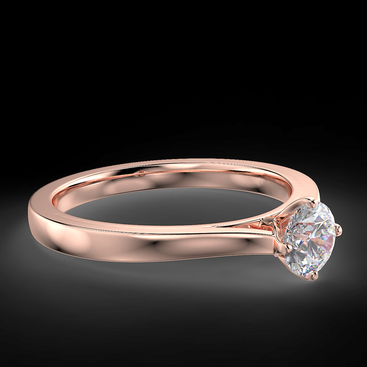 Pierścionek zaręczynowy z diamentem 0,45 ct