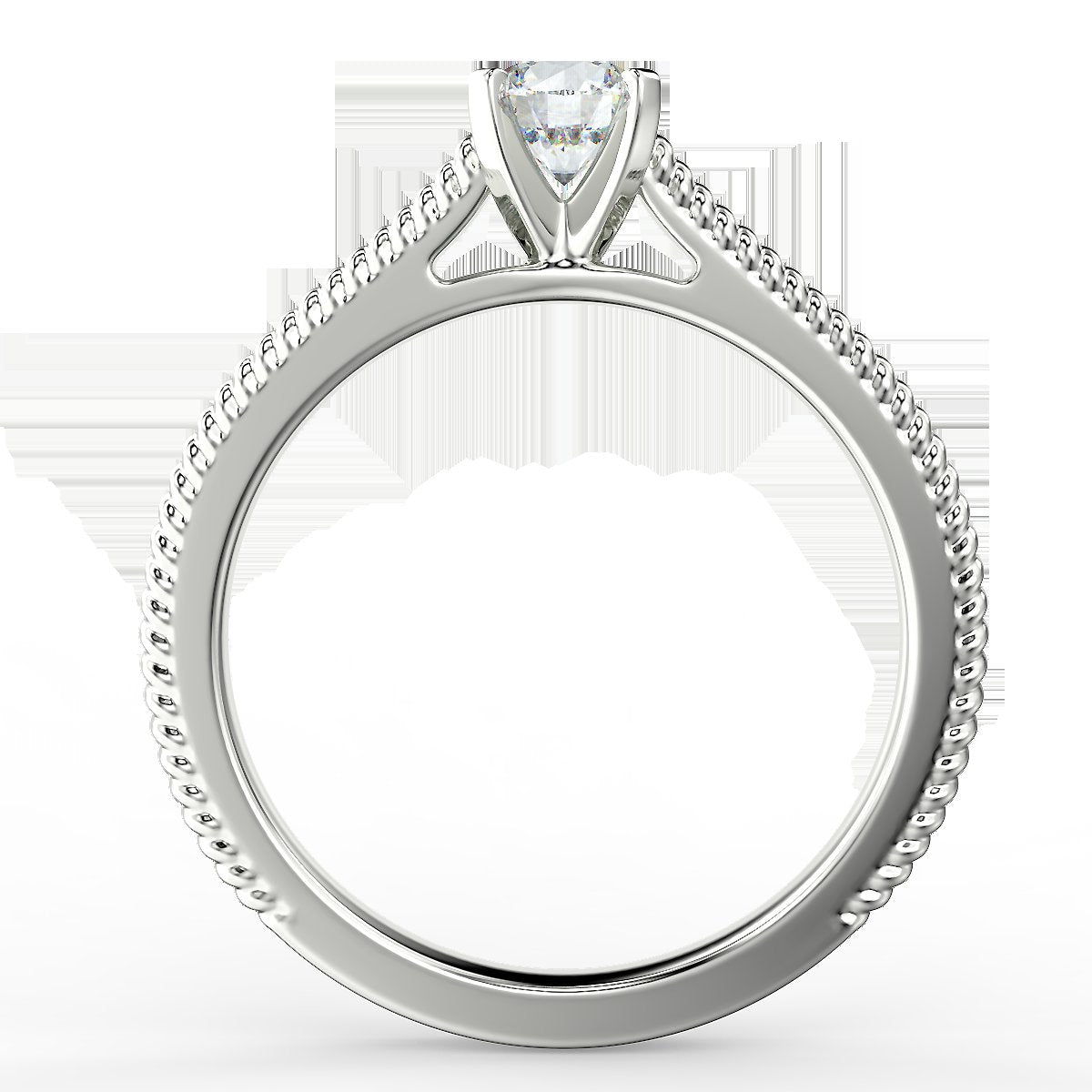 Pierścionek zaręczynowy z białego złota z diamentem 0,50 ct