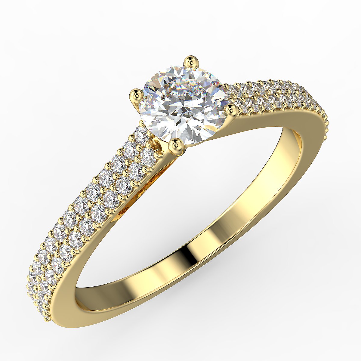 Pierścionek zaręczynowy z diamentami 0,48 ct