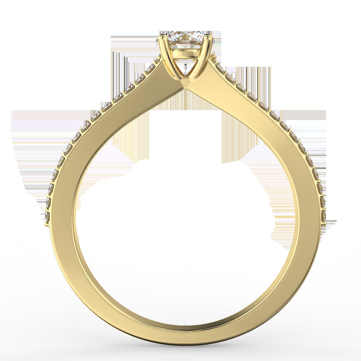 Pierścionek zaręczynowy z diamentami 0,48 ct