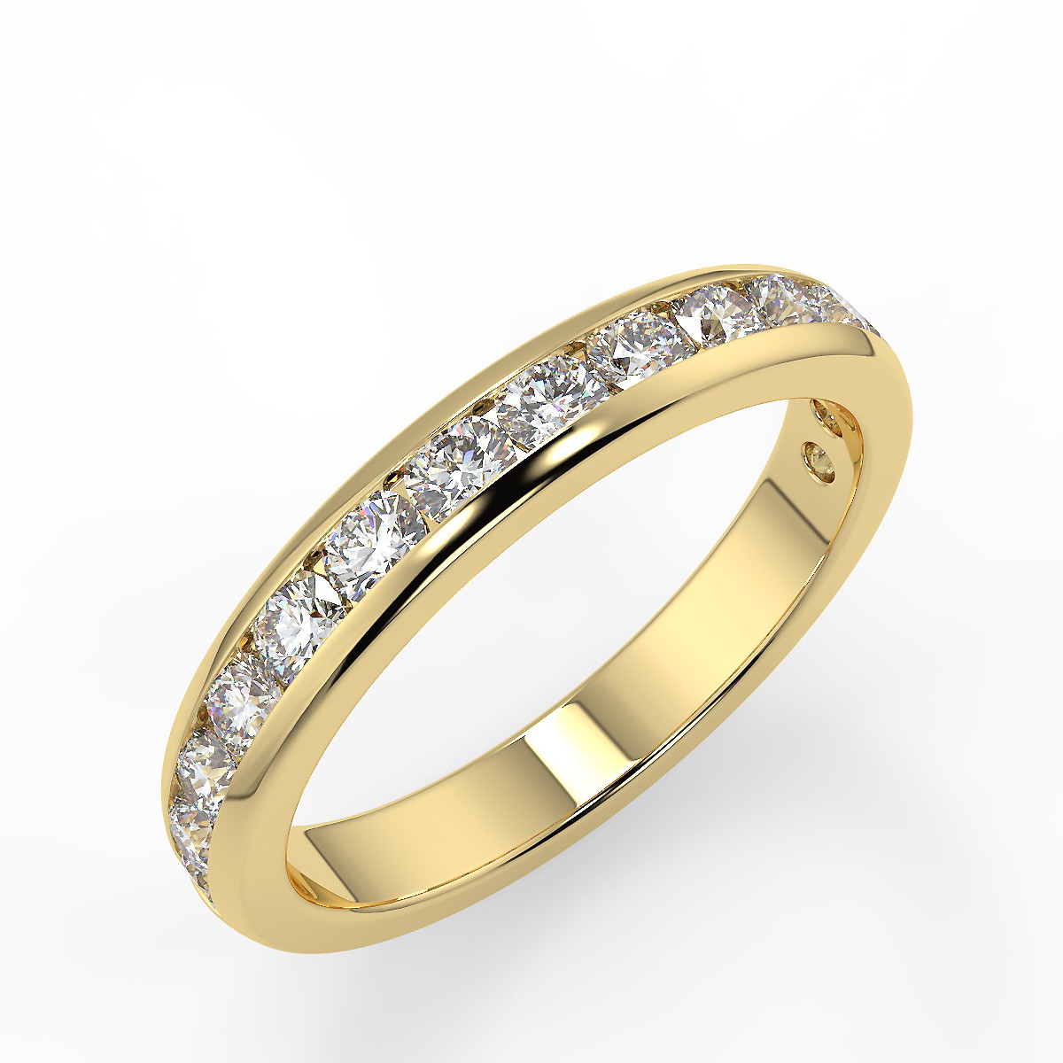 Tuscany Obrączka z żółtego złota z diamentami 0,75 ct