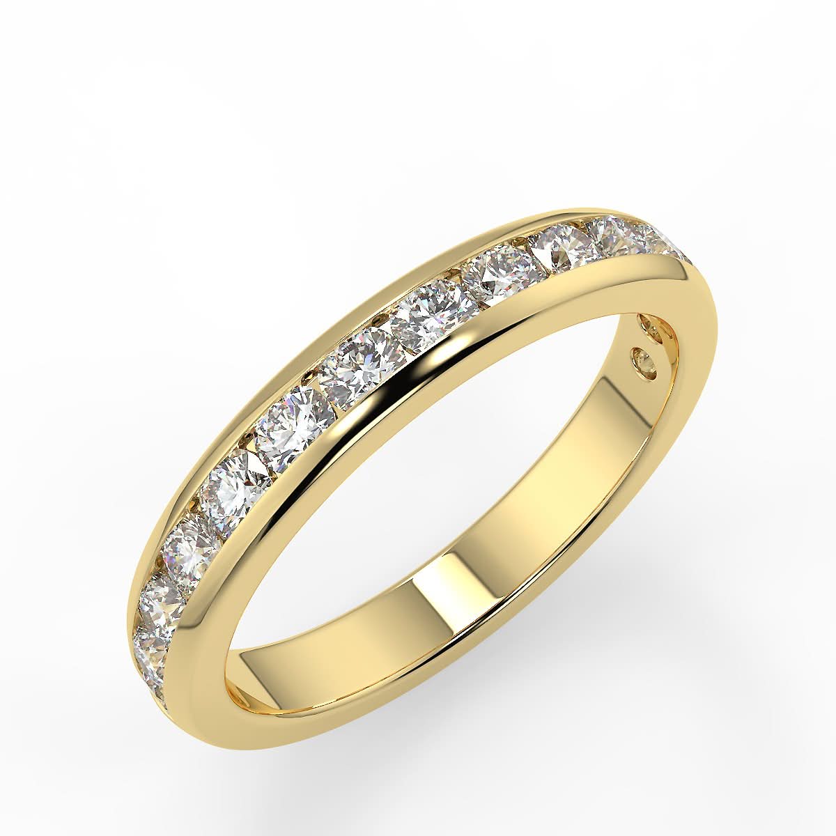 Tuscany Obrączka z żółtego złota z diamentami 0,75 ct