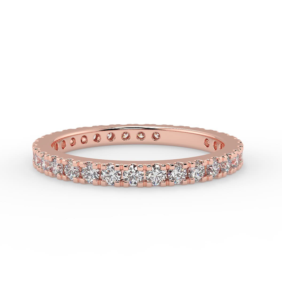 Padua Obrączka z różowego złota z diamentami o masie 0,70 ct